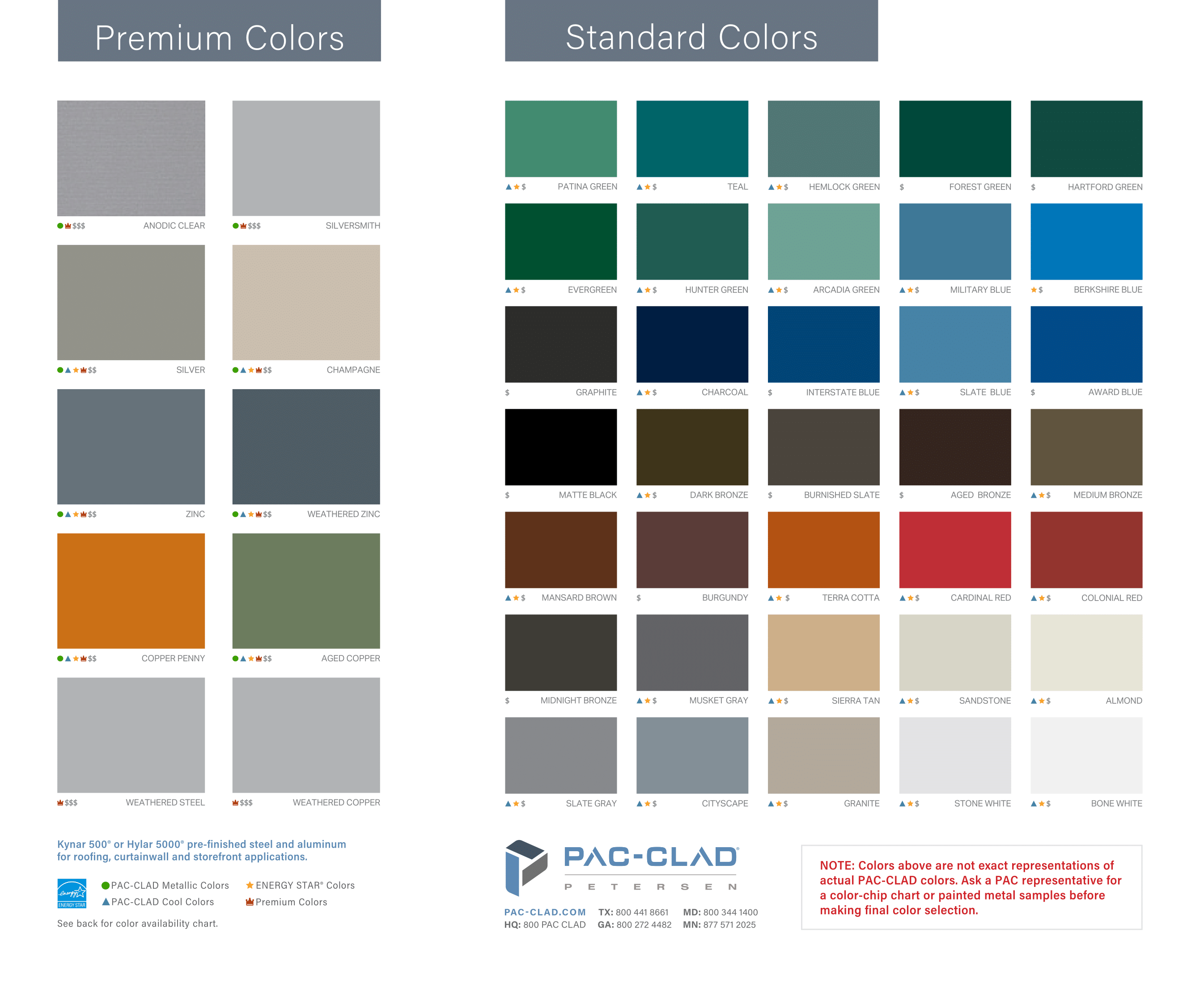 Methuen Color Chart
